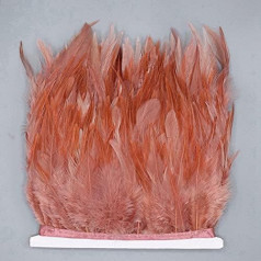 Wholesale 8-12 cm Saddle Rooster Feathers Trim Handmade Feathers Decoration High Quality Clothing Making Feathers for Crafts 2.5 m