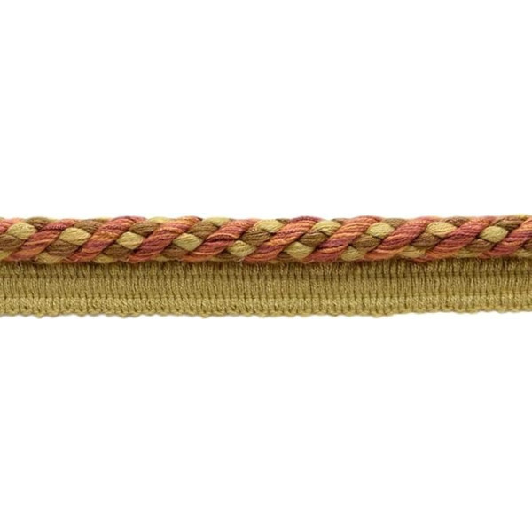 DecoPro Veranda Collection 8.5ft Elaborate 10mm Copper Brown Oak Veranda Collection Decorative Cord with Sewing Lip Style: 0038V Rustic - VNT9