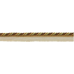 12 Yard Value Pack Small Brown Gold Baroque Collection 3/16 Cord with Lip Style # 0316BL Color: GOLDEN CHESTNUT – 5207 (36 FF/11 Metres)