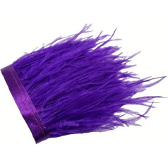 Straußenfeder-Bordüre, Bastelarbeiten, Schmuckherstellung, Hochzeit, Party, Weihnachtsdekoration, 8–10 cm, Lila, 10 m