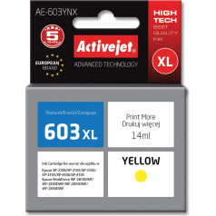 Effiki Activejet ae-603ynx tinte (rezerves epson 603xl t03a44; augstākās kvalitātes; 14 ml; dzeltena)