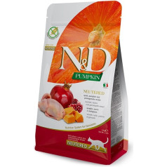 n&d ķirbju ķirbju kastrēta sausā barība ar paipalām kaķiem pēc kastrācijas 5kg