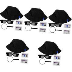 VICASKY 5 Sets Detective Party Toy Detective Costume for Cosplay Detective Hat Set Detective Costume Accessories Cosplay Props Detective Cosplay Costume Party Accessories Detective Party
