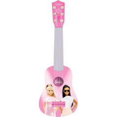 Lexibook, Barbie, My First Guitar for Children, 6 Nylon Strings, 21 Inch Long, Guide Included, Pink, K200BB