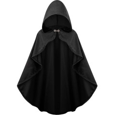 maxToonrain Medieval Costume with Hood Northern Third Renaissance Hooded Cape Vintage Gothic Witch Wizard Victorian Halloween Fancy Dress Costume for Men and Women
