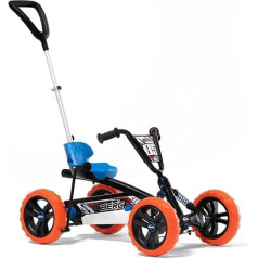 BERG Buzzy 2-in-1 pedal go-kart incl. push rod, go-kart with freewheel, pedal vehicle, children's vehicle with handbrake, pedal vehicle with high safety standard, go-kart from 2 years (nitro)