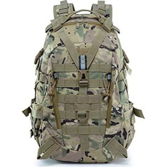 LIUHLFSR 40L Camping Backpack Men's Bag Travel Bags Climbing Backpack Hiking Outdoor Reflective Shoulder Fishing Bag Suitable for Camping, Outdoor, Hiking (Brown)