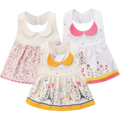GZMM Kleine Wasserdichte Kleid Lätzchen mit justierbarem Snaps 3-24months Mehrfarbig