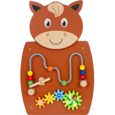 LEARNING ADVANTAGE Spark & Wow Horse Play Board and Activity Centre - Wall Mounted Toy for Children from 18 Months - Decoration for Children's Room and Play Areas