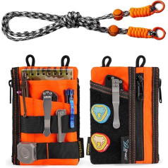 VIPERADE VE16R EDC Pouch Small EDC Organiser Tool Bag with 7 Pockets, EDC Organiser Bag for Men, Small Multitools Organiser Pouch with Shoulder Strap, Small EDC Pocket Pouch
