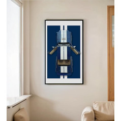 ICUANUTY Display Wall Plate for Lego Creator Expert 10265 Ford Mustang, Compatible with Lego Car, Gift Ideas for Lego Vehicle Wall Mount Enthusiasts, Wall Plate Only! Size: 50 x 30 cm