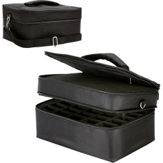 Yosuny Miniature Storage Figure Travel Bag Compatible with 40k, Dungeons & Dragons Miniatures, Cube Case for DND Dice Set (50 Slots, 1 DIY Slot, 2 Layers of Mesh Compartment Inserts, Huge Capacity)