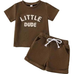 Generisch Jungen Bekleidungsset 92 Sommer Baby Jungen Kleidung Kurzarm Brief Druck Mamas Junge Bestickte T Shirt Tops Shorts Set Outfit Baby Kleider Set