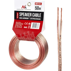 Kabelis , skaļrunis, caurspīdīgs PVC, 2*1.5mm2 / 48*0.20CCA 3.5*7.0mm, 50m, MCTV-511