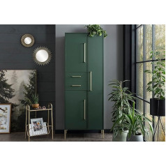 Schildmeyer Kent 701758 Tall Cabinet, Forest Green/Gold, 67.1 x 33.1 x 184.3 cm