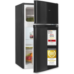 Exquisit KGC590-30-E-040E Mini Fridge Freezer Combination 85 cm Height 85 Litres 4 Star Freezer Black
