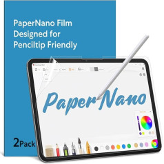 MOBDIK Pack of 2 Paper Screen Protectors for iPad (A16) 11th/10th Gen (2025/2022) & iPad Air 11 M3 2025 / M2 2024, Drawing Like on Paper, Anti-Glare, Compatible with Apple Pencil, with Easy