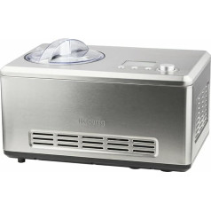 H.Koenig Professional Electric Ice Maker HF320 2 l 180 W Cooling Function Quick Preparation Ice Cream, Frozen Yoghurt and Sorbet, Silver