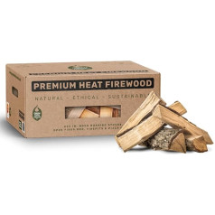 Premium Heat Firewood, Kiln Dried, Dense Hardwoods for Long Burning and High Heat. Ideal for Wood Stoves, Open Fires, Fire Pits, Pizza Ovens, BBQ Cooking and Smoking