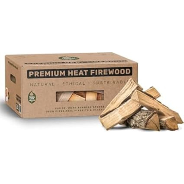 Premium Heat Firewood, Kiln Dried, Dense Hardwoods for Long Burning and High Heat. Ideal for Wood Stoves, Open Fires, Fire Pits, Pizza Ovens, BBQ Cooking and Smoking