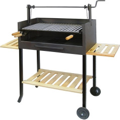 IMEX EL ZORRO 71505 roues-avec Seat and Barbecue Grill Stainless Steel 135 x 75 x 42 cm Black
