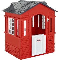 little tikes, 653889M Cape Cottage Playhouse - with Working Doors, Windows and Shutters - Interactive - Active Play Promotes Physical Development - Indoor and Outdoor - Red