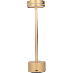 LED Battery Table Lamp, Desk Lamp with 3 Colour Dimming, Rechargeable Night Light with Touch Control for Bedroom, Restaurant, Bars (Gold)