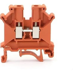 10 stücke DIN Rail Terminal Blöcke UK-5N Stecker Schraube Verbindung Verdrahtung Leiter UK5N Terminal Blöcke(Orange)