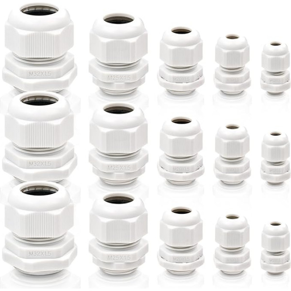 48 pieces cable gland, cable grommet, waterproof, cable gland set, cable gland M12, cable gland M16, cable gland M20, cable gland M24, cable gland M32