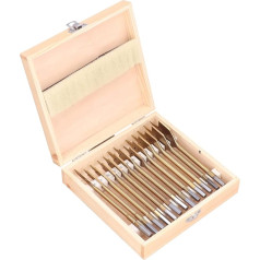 13 Pieces Spade Drill Bits Titanium Coated Carbon Steel Paddle Flat Wood Hole Cutter Drill Bit Set Spade Bit Set Assorted Set for Fast Drilling Applications in Wood