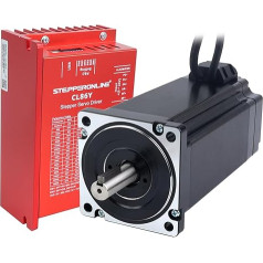 STEPPERONLINE Closed Loop Stepper Motor 1 Axis CNC Kit 12.00 Nm 6.0 A Nema 34 Motor & 0-8.5A 20-80VAC / 30-110VDC Driver CL86Y