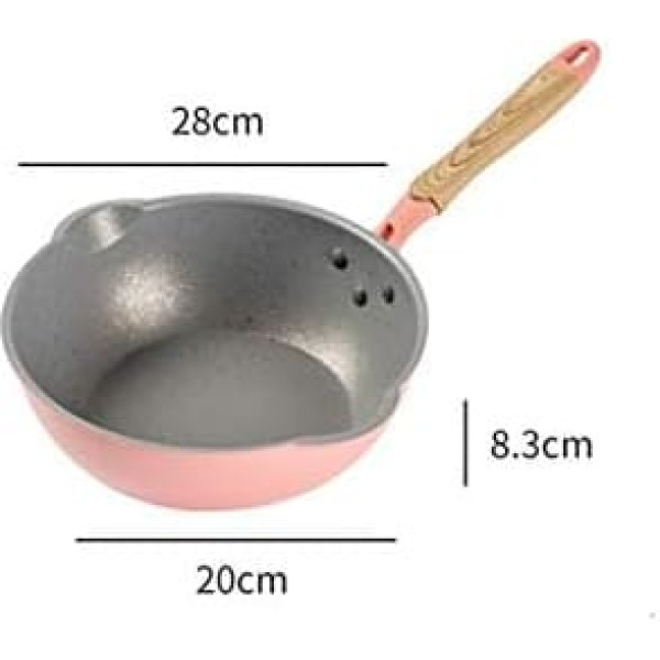 ASerZenith Antihaft-Pfanne Aluminiumlegierung Bratpfanne Maifan Stein Wok Mit Hitzebeständigem Griff Herd Kochgeschirr