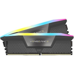 CORSAIR Vengeance RGB DDR5 64GB (2x32GB) DDR5 6000MHz CL30 AMD Expo Intel XMP iCUE Compatible Computer Memory - Grey (CMH64GX5M2B6000Z30)