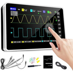 WapoRich Oscilloscope, 2 Channel, Digital Oscilloscope, Portable 100 MHz Bandwidth, 1GS/s, 7 Inch TFT LCD Touch Screen, Beginner Oscilloscope