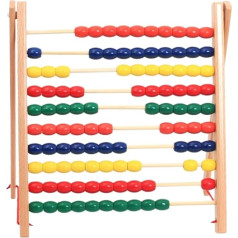 MEIZHITU Abakus Berechnungswerkzeug 100-Perlen-Holz-Abakus, Zählen, Mathematik-Manipulative, Perlenzähler, Lernen Sie Zählen Und Zahlen Ausbildung