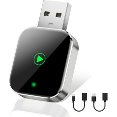 Mini CarPlay Wireless Adapter for iPhone - Converts Wired to Wireless CarPlay Adapter, CarPlay Stick for Apple Wired CarPlay Cars & for iPhone iOS 10+, USB & Type-C, Plug & Play