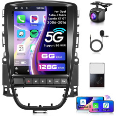 8 Core 6+128G Android 15 Car Radio for Opel Astra J Buick Excelle XT GT 2006-2016 9.7 Inch Wireless Carplay Radio with Android Car Mirror Link Bluetooth FM/RDS/EQ WiFi GPS Navigation Reversing Camera