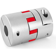 Plum Shaft Coupling Aluminium 22 mm to 28 mm, Flexible Shaft Coupling Plum Coupler D65 L90 for 3D Printer CNC Machine and Servo Step Motor