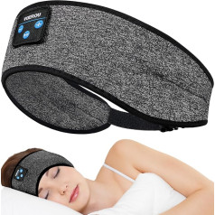 Sleep Headphones Bluetooth V5.2, Voerou Adjustable Headband Sports Headphones, 10+ Hours Playtime Wireless Sleep Mask, Perfect for Side Sleepers, Training, Yoga, Travel, Insomnia