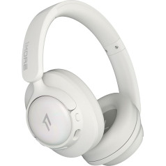 1MORE HQ31 Over-Ear Bluetooth Headphones, Hybrid Active Noise Cancelling Headset, Hi-Res Audio, On-Ear Earbuds, Wired Mode Available, Multipoint Connection, 90 Hours Playtime (White)