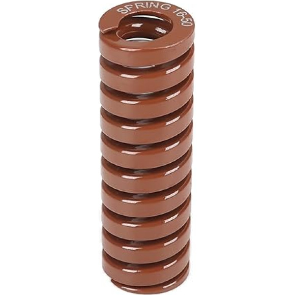 TNBCCXN Metal Springs, Compression Springs, 16 mm OD 8 mm ID 50 mm Long Spiral Stamping Extra Heavy Load Compression Mould Die Spring for 3D Printer Accessories Mechanical Equipment Brown Tone 1 Piece
