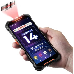 MUNBYN AS01 Android 14 Barcode Scanner, 6 Inch Screen, Mobile Computer Handheld PDA with 16 Hours Working Day, SE4710 Zebra Scanner, 1D/2D/QR, Upgrade to Future Android 18 Possible