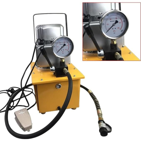 JAYEUW Elektrische Hydraulikpumpe 750W Angetriebene Hydraulikpumpe mit manuellem Ventil Elektrische Pumpe 1400RPM 7L Oil Capacity mit Verschiedenen Hydraulischen Geräten arbeiten