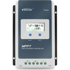 EPEVER® Tracer 2210AN 20A MPPT Solar Charge Controller 12V/24V Automatic Identification with LCD Display for Communication Base Stations and Household Systems