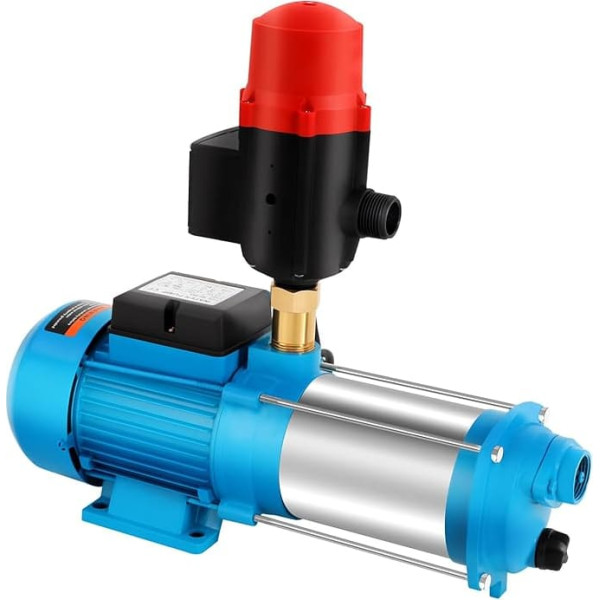 1300 W Centrifugal Pump, Stainless Steel Garden Pump 4000 L/H, Pressure 9.8 Bar, Height 98 m, Suction Height 8 m, Centrifugal Pump for Variety of Agricultural Irrigations, Pond Irrigations