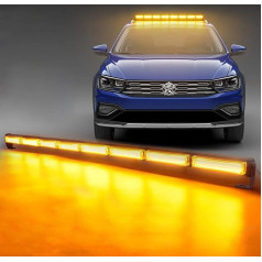 LED Additional Headlight, 45 Inch, 80 W Amber LED Work Light, Top Roof, Mini Bar, Strobe Light, LED Fog Light, Boat Lighting, 14 Flashing Strobe Modes