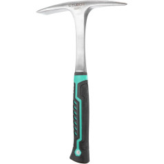 HARFINGTON Welding Hammer 28oz Slag Removal Tool Carbon Welding Hammer with Forged Steel Construction and Shock Absorbing Handle for Stone Pick Forged Brick White/Green