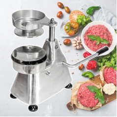 XSDAJSD Hamburgerpresse Patty Maker – Burgerpresse Patty Maker mit 500 Stück Patty-Papier – Einstellbare Dicke für Burger, Krabbenkuchen und Würstchen, 130 mm