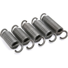 Zugfedern, Doppelhaken-Zugfeder, Federstahl, Drahtdurchmesser 1,4 mm, Außendurchmesser 14 mm, freie Länge 200–500 mm, 5 Stück(1.4 x 14 x 450 mm)