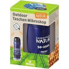 moses. Expedition Natur Outdoor Pocket Microscope - Portable Microscope for Children with 50-250x Magnification, LED Light, Compact and Lightweight, Perfect for Outdoor Discoveries